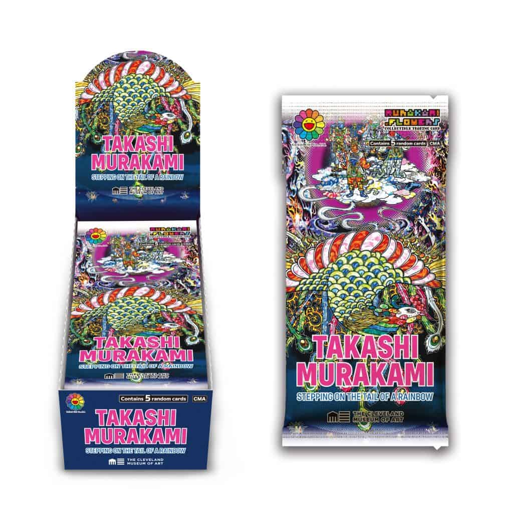 Takashi Murakami rainbow-themed art box with vibrant colors and intricate designs.