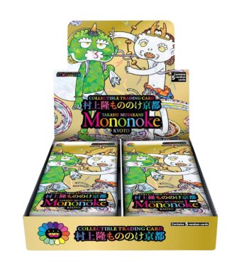 Takashi Murakami Mononoke Kyoto collectible trading card box display.