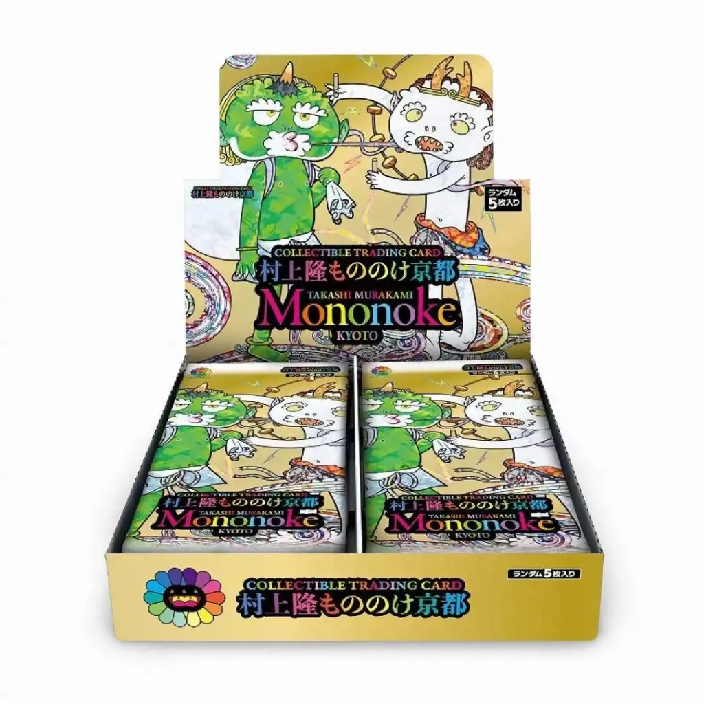 Takashi Murakami Mononoke Kyoto collectible trading card box display.