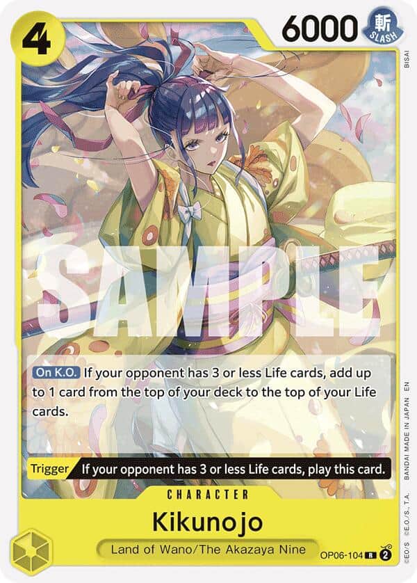 Yellow Yamato ST-28 Starter Deck - Japanese Edition - One Piece Card Game Yamato card from the Yellow Yamato ST-28 Starter Deck for One Piece Card Game, featuring character K.
