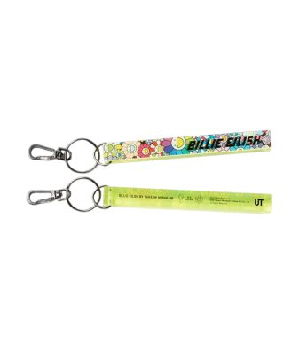 Keychain featuring Takashi Murakami and Billie Eilish collaboration design, vibrant and collectible.
