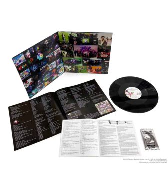 Rare Louis Vuitton x Takashi Murakami vinyl record with sealed trading cards and artwork.