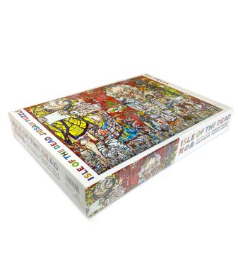 Takashi Murakami Isle of the Dead 900-piece jigsaw puzzle artwork.