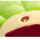 Soft plush Takashi Murakami green flower cushion pillow, 60 cm size.