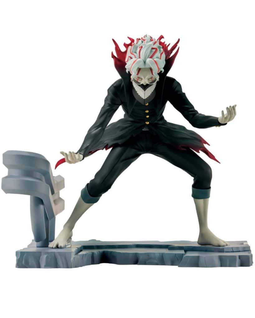 Okarun Fig Life! figure of a character with a mask and black outfit, dynamic pose.
