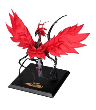 Legendary Red Dragon figure from Yu-Gi-Oh! featuring intricate details and dynamic pose.