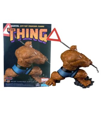 Premium Marvel The Thing action figure from the Marvel ACT/CUT series.