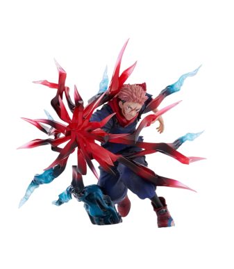 Highly detailed Yuji Itadori figure from Jujutsu Kaisen by SEGA, featuring dynamic energy effects an.