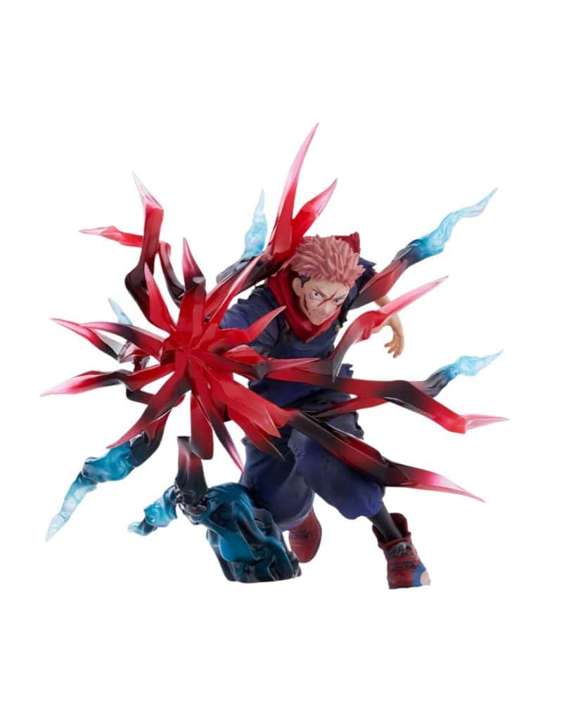 Highly detailed Yuji Itadori figure from Jujutsu Kaisen by SEGA, featuring dynamic energy effects an.