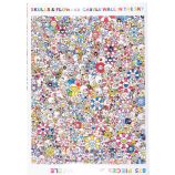 Skulls & Flowers Castle Wall in the Sky jigsaw puzzle by Takashi Murakami, featuring vibrant skull a.