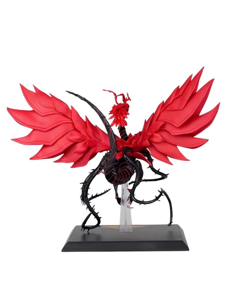 Rare Inventory collectible figure of Black Rose Dragon with detailed red wings and intricate design.