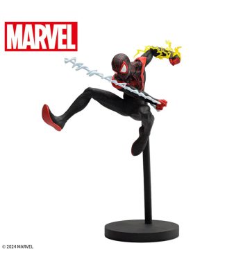 Miles Morales Marvel action figure with web-slinging and fire effects, collectible Marvel figure for.