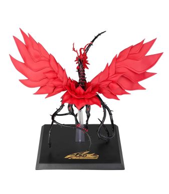 Black Rose Dragon Yu-Gi-Oh! collectible figure with detailed red wings and intricate design.