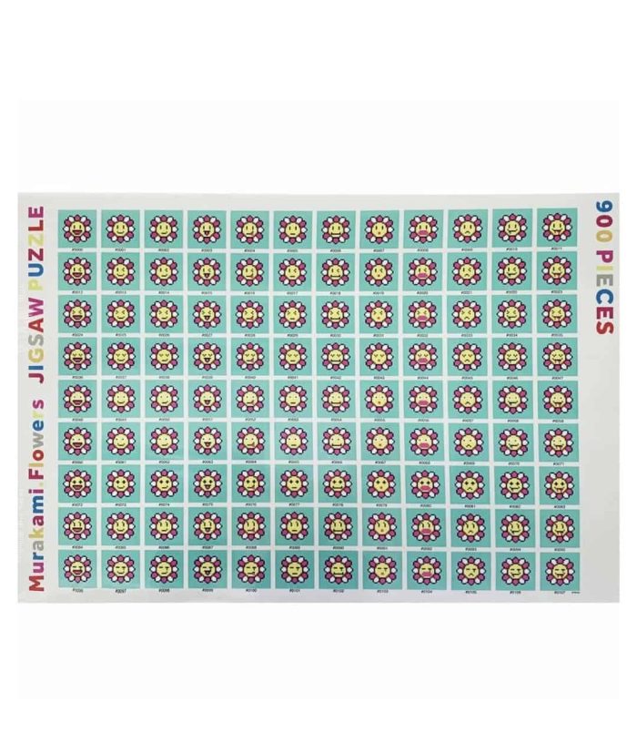 Colorful Murakami Flowers jigsaw puzzle with 900 pieces.