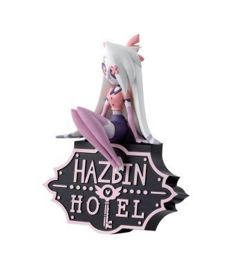 Vaggie monitor top figure from Hazbin Hotel, pink version, collectible anime figure by Banpresto.