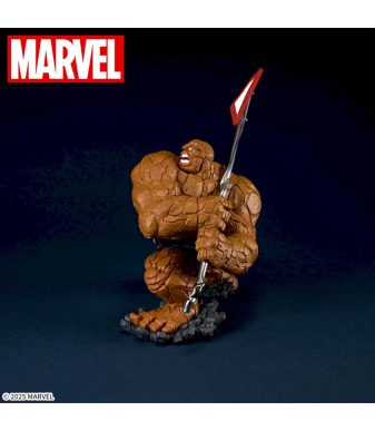 The Thing Marvel action figure with spear, detailed collectible toy.