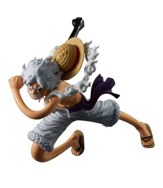 Luffy Gear 5 Grandista II figure from One Piece, highly detailed collectible toy for anime fans.