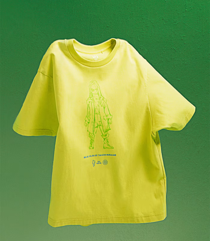 Billie Eilish x Takashi Murakami Outline Character UT T-Shirt (Neon Yellow) Billie Eilish x Takashi Murakami Outline Character UT T-Shirt (Neon Yellow)
