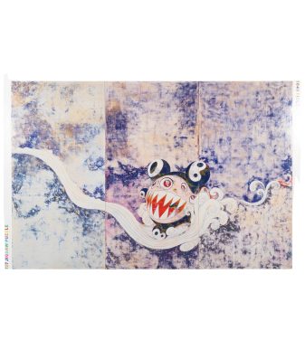 Unique monster-themed wall art with vibrant colors and playful design, perfect for modern interior d.