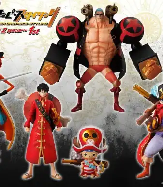 High-quality Monkey D. Luffy and Tony Tony Chopper figures from One Piece, Bandai special edition.
