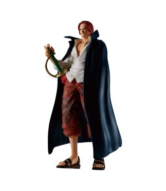 Shanks One Piece figure by Banpresto, featuring detailed design and vibrant colors.