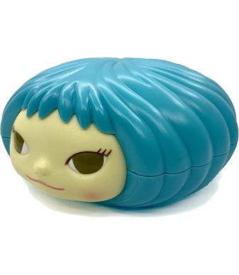 Gummi Girl Soran-chan in blue, inspired by Yoshitomo Nara's art, collectible toy from Rare Inventory.