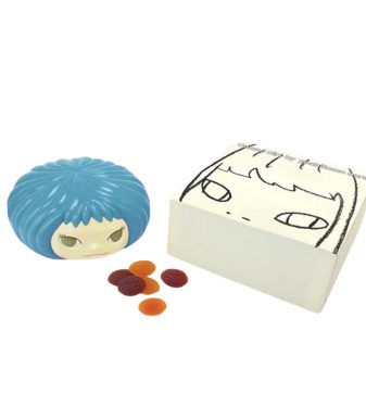 Rare Inventory collectible figure with box and candies, limited edition toy.