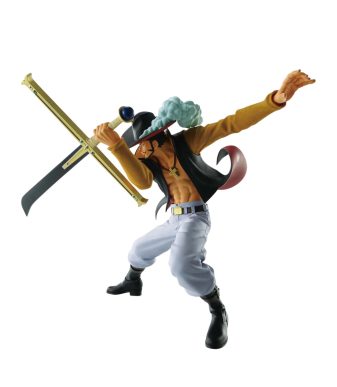 Dracule Mihawk collectible figure from One Piece by Banpresto, detailed anime character model.
