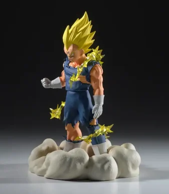High-quality Majin Vegeta action figure from Dragon Ball Z, featuring detailed design and vibrant co.