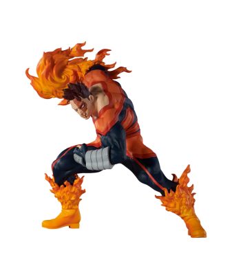 Highly detailed Endeavor II figure from My Hero Academia, featuring dynamic pose and fiery effects.