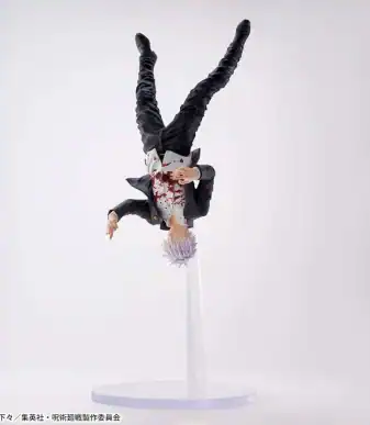 Satoru Gojo figure from Jujutsu Kaisen with Reversal Red design, displayed upside down.