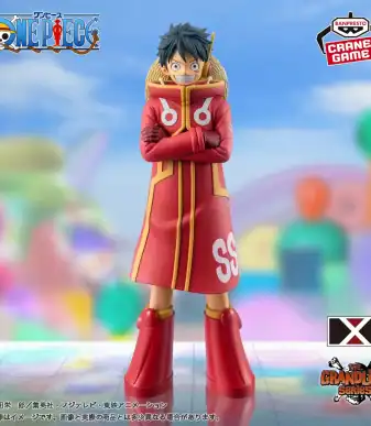 High-quality Monkey D. Luffy Egghead DXF figure from One Piece, part of Banpresto's Grandline Series.