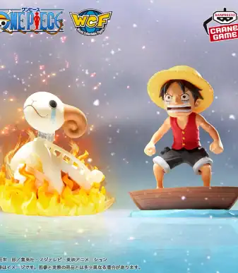 One Piece figure of Luffy and Chopper in a dynamic scene, collectible anime merchandise.