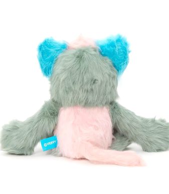 Adorable pastel-colored plush toy featuring soft, fluffy fur and unique design, ideal for collectors.