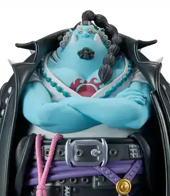 Rare Inventory collectible figure of a muscular, blue-skinned character with a leather jacket and br.