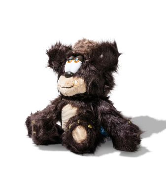 Vintage plush toy with brown fur, inspired by Verdy × Dover Street Market.